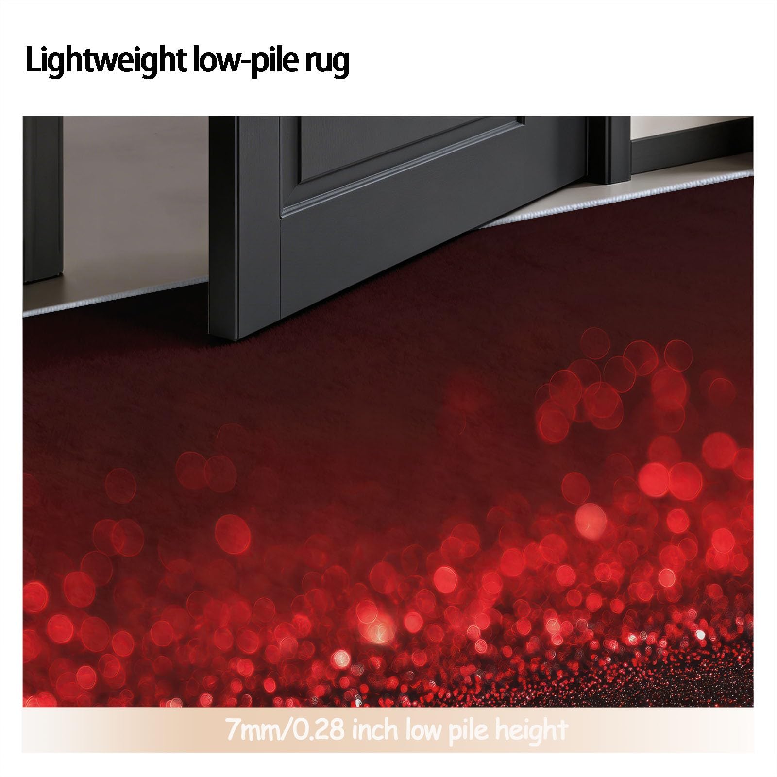 Tapis d'Extérieur Résistant aux Intempéries pour Terrasse Balcon Jardin, Tapis Fantaisie géométrique Moderne Rouge, 160 x 230 cm