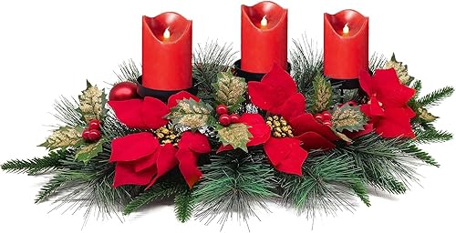 Candelabros de Navidad (Poinsettia)