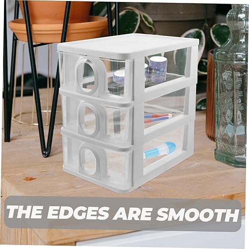 Miniatura 7 de Caja de almacenamiento organizador de cajones de 3 capas Organizador de maquillaje de escritorio Estuche de almacenamiento de papelería