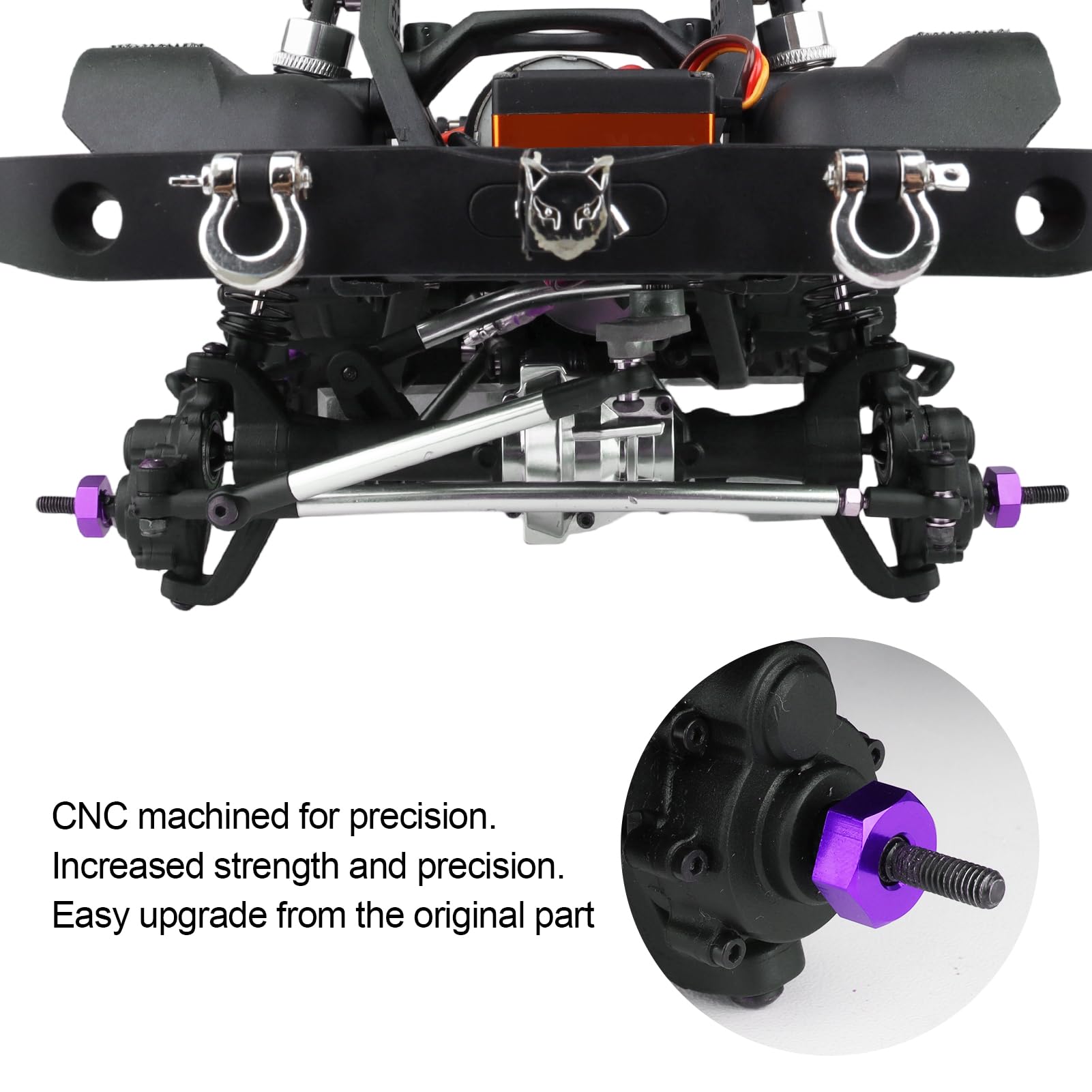 Adattatore RC 1:10 con trazione esagonale da 12 mm con vi a perno per HSP 102042 122042 (02134) Parti di aggiornamento per auto modello RC in scala