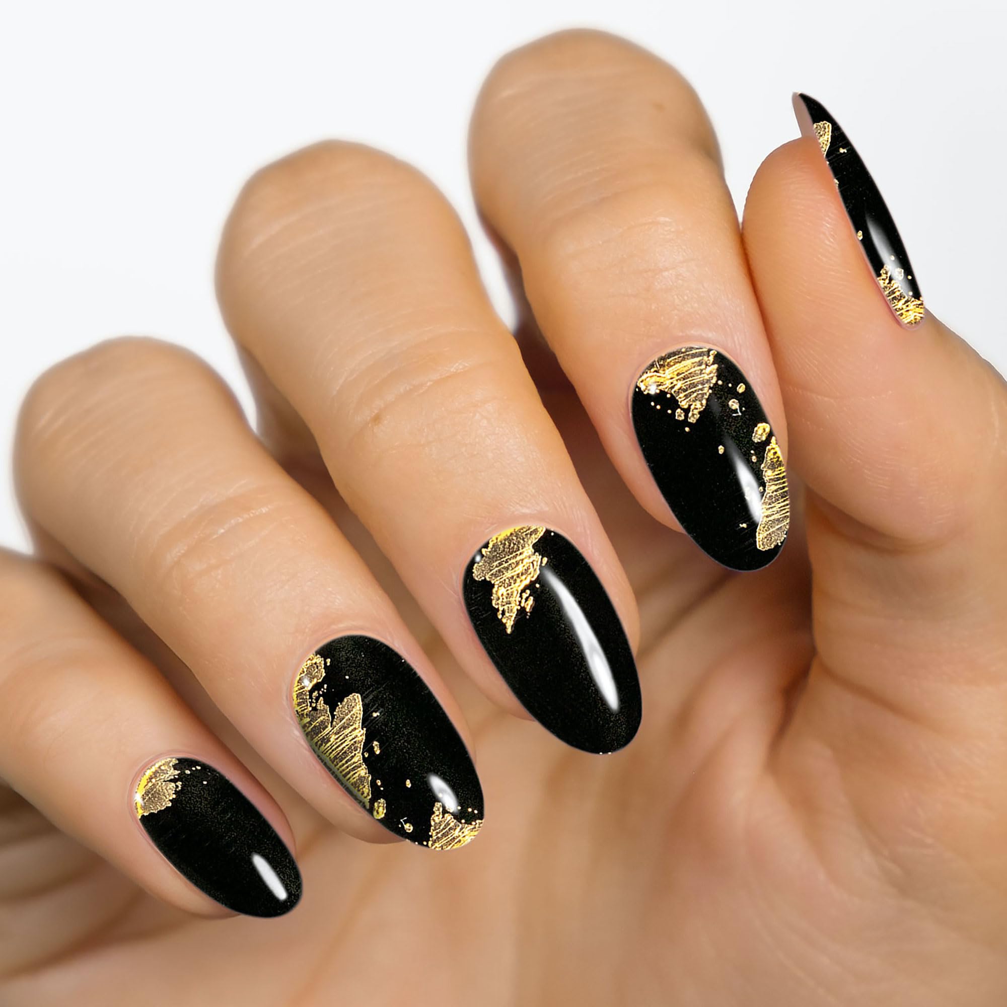MOYOU LONDON Semi Cured Gel Nail Strips - 20 Pcs. Nail Wraps for Salon-Quality Manicure - Works with Any UV Nail Lamp - Easy to Apply, Trim, & Remove Gel Nail Stickers - Image 2