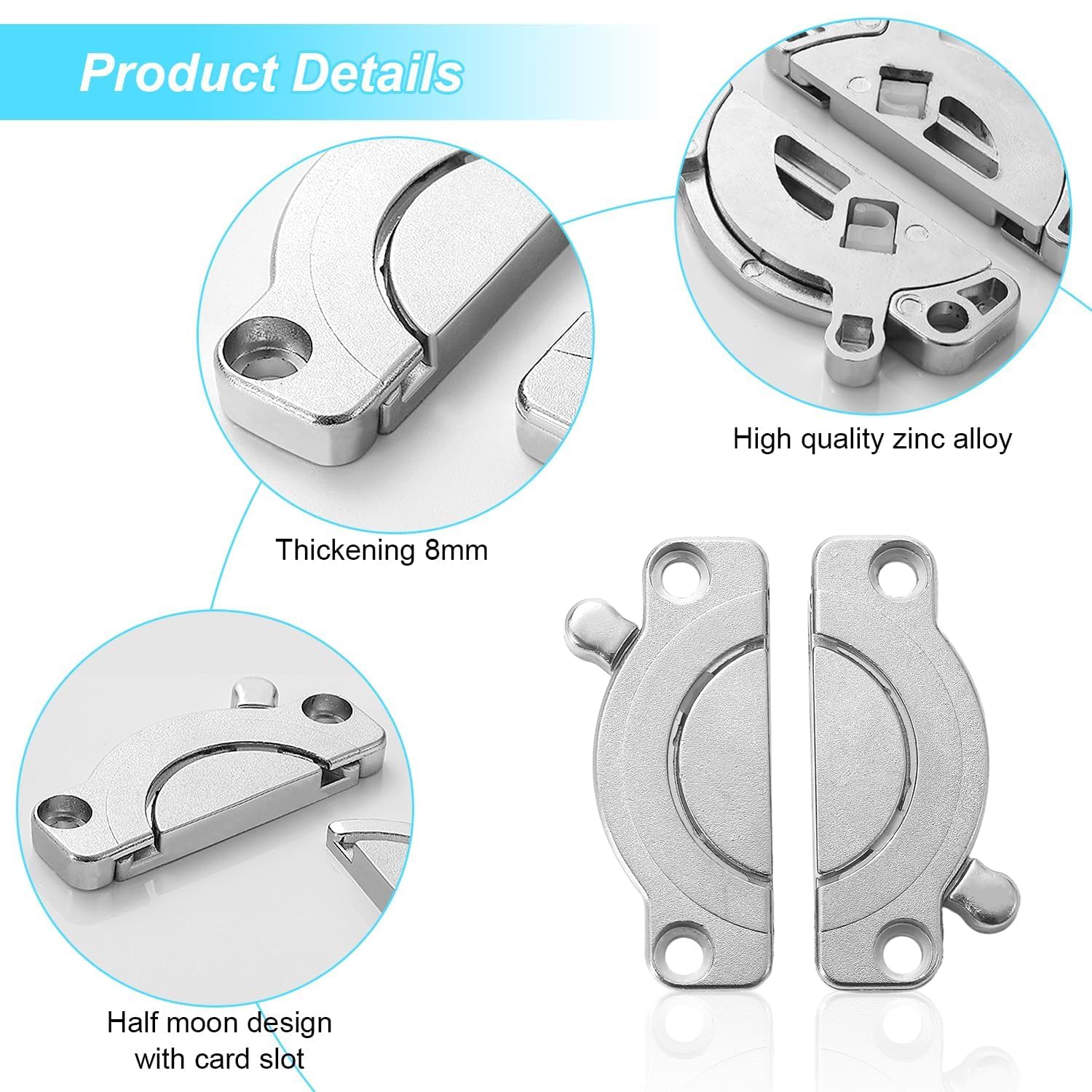 TNSLAND 2 Coppie Connettori Per Piani Di Lavoro, Connettore Per - Foto 5