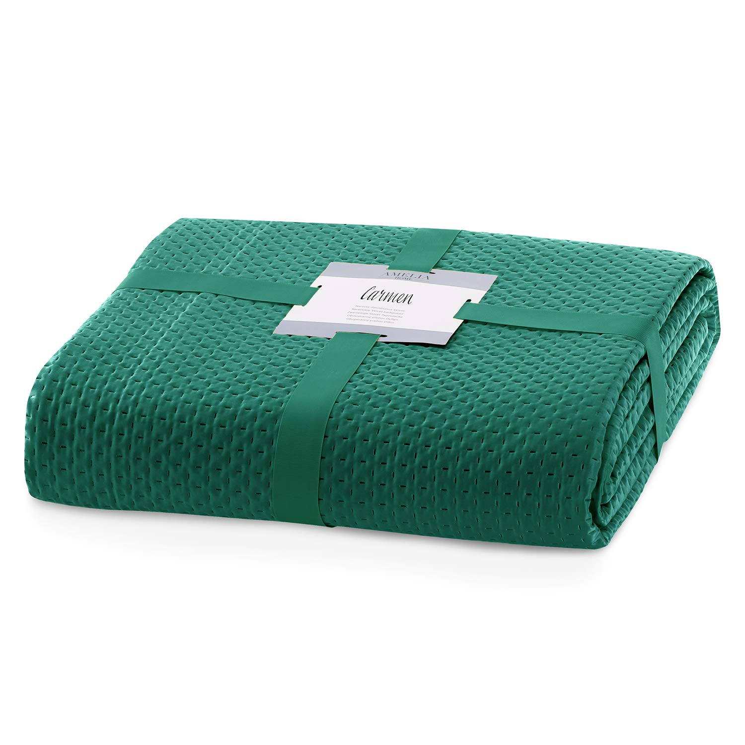 Carmén AmeliaHome Copriletto In Poliestere Blu Marino Per Letti In Poliestere