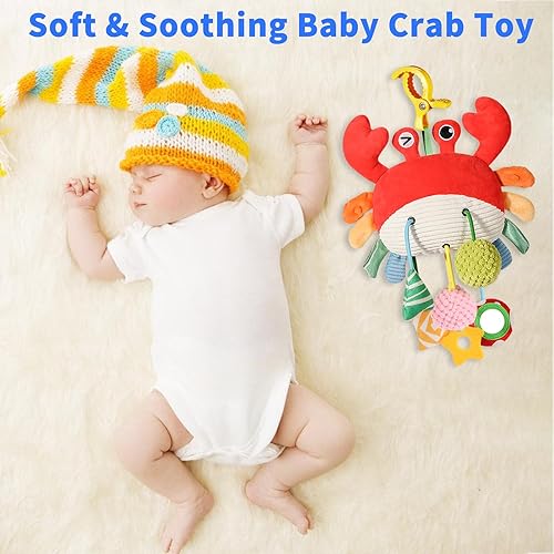 Miniatura 6 de Ivrmtal Car Seat Toys for Babies, Crab Baby Toys 0-6 Months Infant Carseat Hanging Stroller Accessories Sensory Newborn Easter Gift 1 2 3 4 5 6