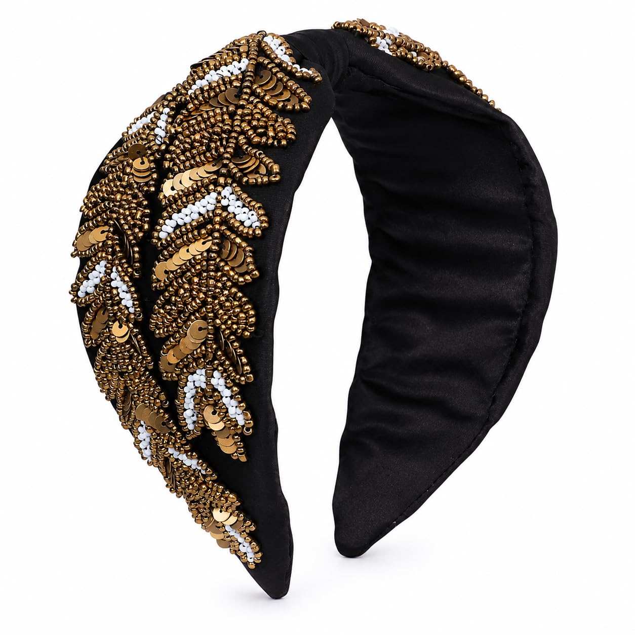 Beaded Hair Bands For Girls And Women, Hand Made Embroidery Hair Bands For Parties And Functions, Pack Of 1 Pcs-image-31