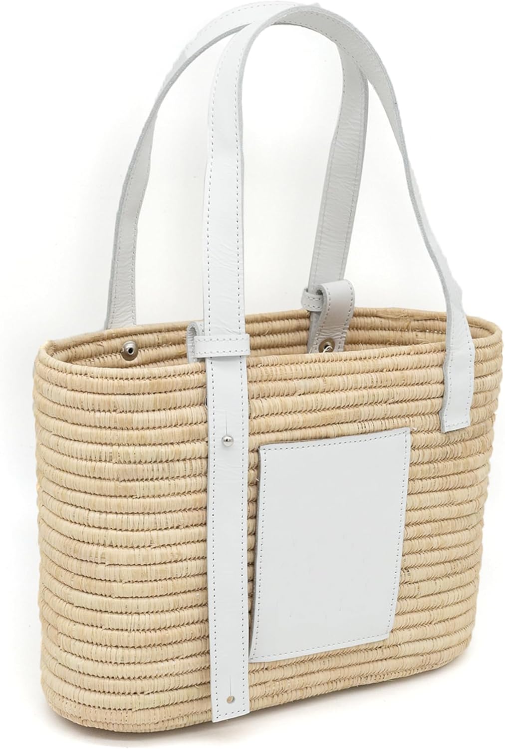 Luxury Raffia Tote Bag with Leather Handles – Handcrafted Elegance for Everyday Style, Women's Straw Woven Summer Beach Purse