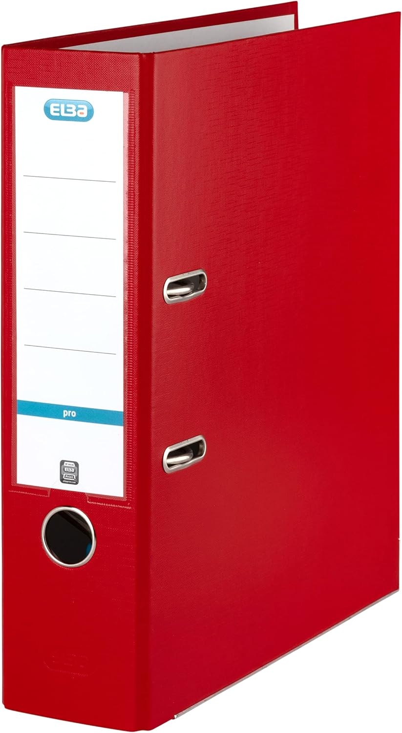 Elba Smart Pro + 10456BL Folder A4 8 cm Spine Interchangeable Spine Label 10 Items Blue Folder Smart Pro red