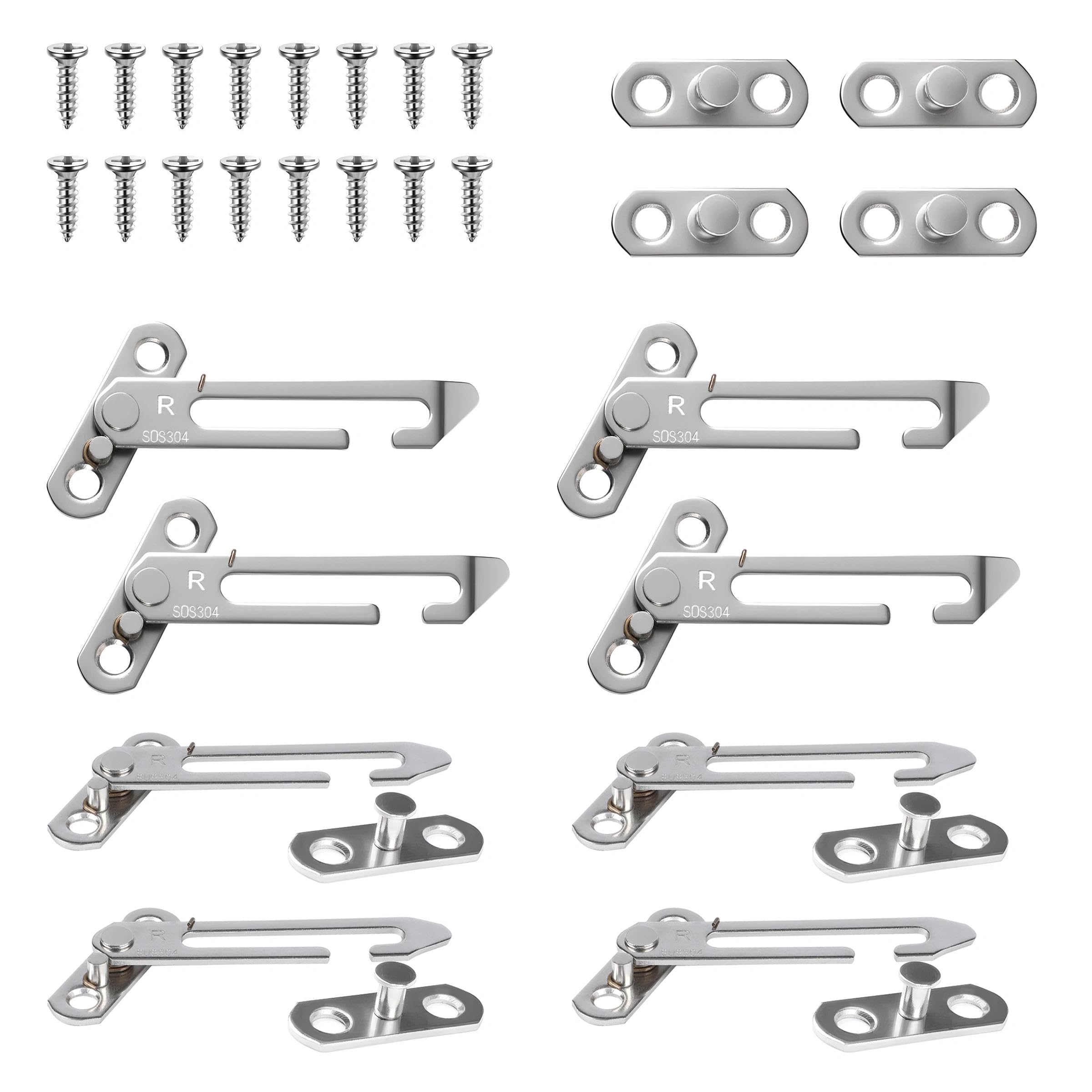 8 PCS Window Restrictor Locks Stainless Steel for UPVC