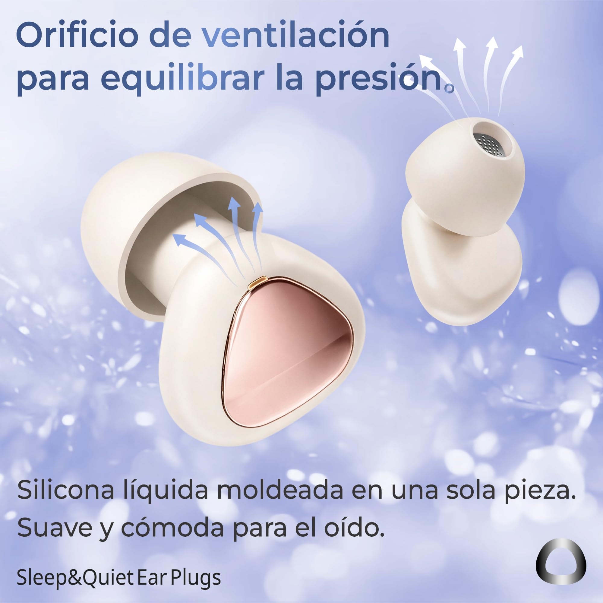 Nexus® Sleep&Quiet Tapones Oídos Ruido Dormir de Lado. Reducción de Ruido 28dB, Silicona Reutilizable, 4 Tallas (XS-L) Concentración, Insomnio y Viajes. Cero Presión AntiRonquidos.