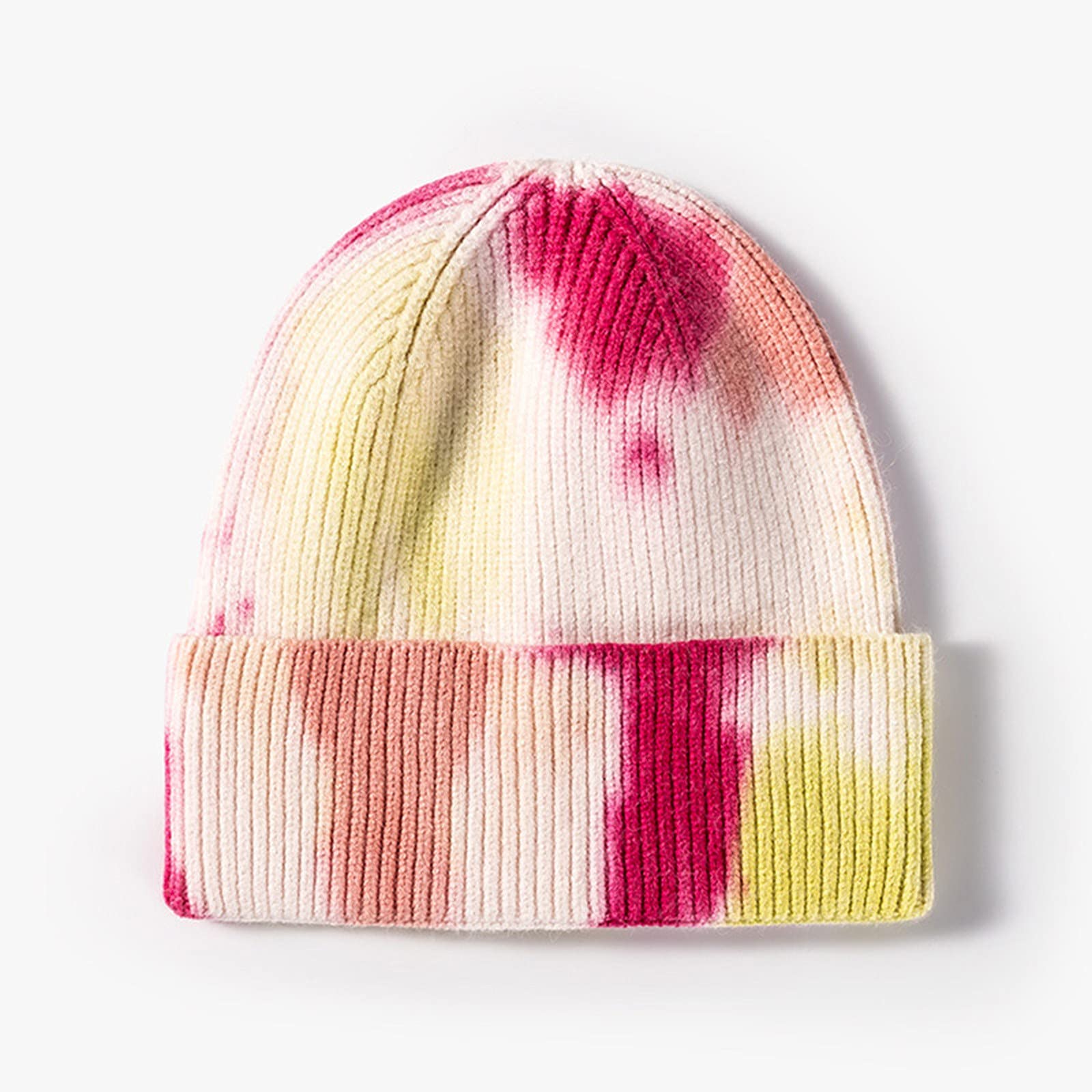 Czapka beanie, czapka męska, damska, zimowa czapka z dzianiny, ciepła, miękka, zimowa, z dżerseju, elastyczna czapka do biegania, na kemping, prezent dla mężczyzn i kobiet, żółty, jeden rozmiar