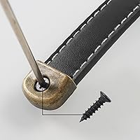 Vista 3 de OLAYA Tiradores de equipaje para maleta, manijas de cuero, pomos de gabinete, tiradores de cajón, pomos de puerta, pomos de puerta, agarre de metal