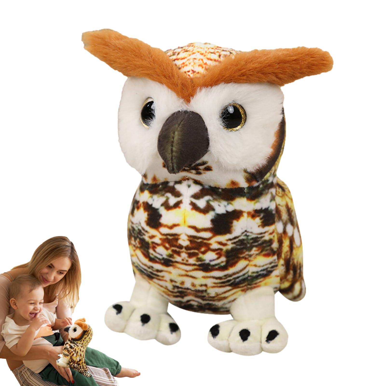 Peluche Bureau Maison Peluche Hibou Vert Mignon - Oreiller De Sieste 20x30  Cm - Doux Et Réconfortant - Cadeau Enfant/Bureau Hummy Peluche, image size:1601x1601