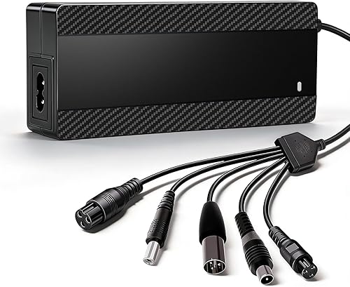 29.4V 2A Electric Scooter Charger for 24V Lithium Battery, 5-in-1 Plug Smart Charger Compatible with Gotrax, Jetson, Razor, Swagtron, Bird, Segway