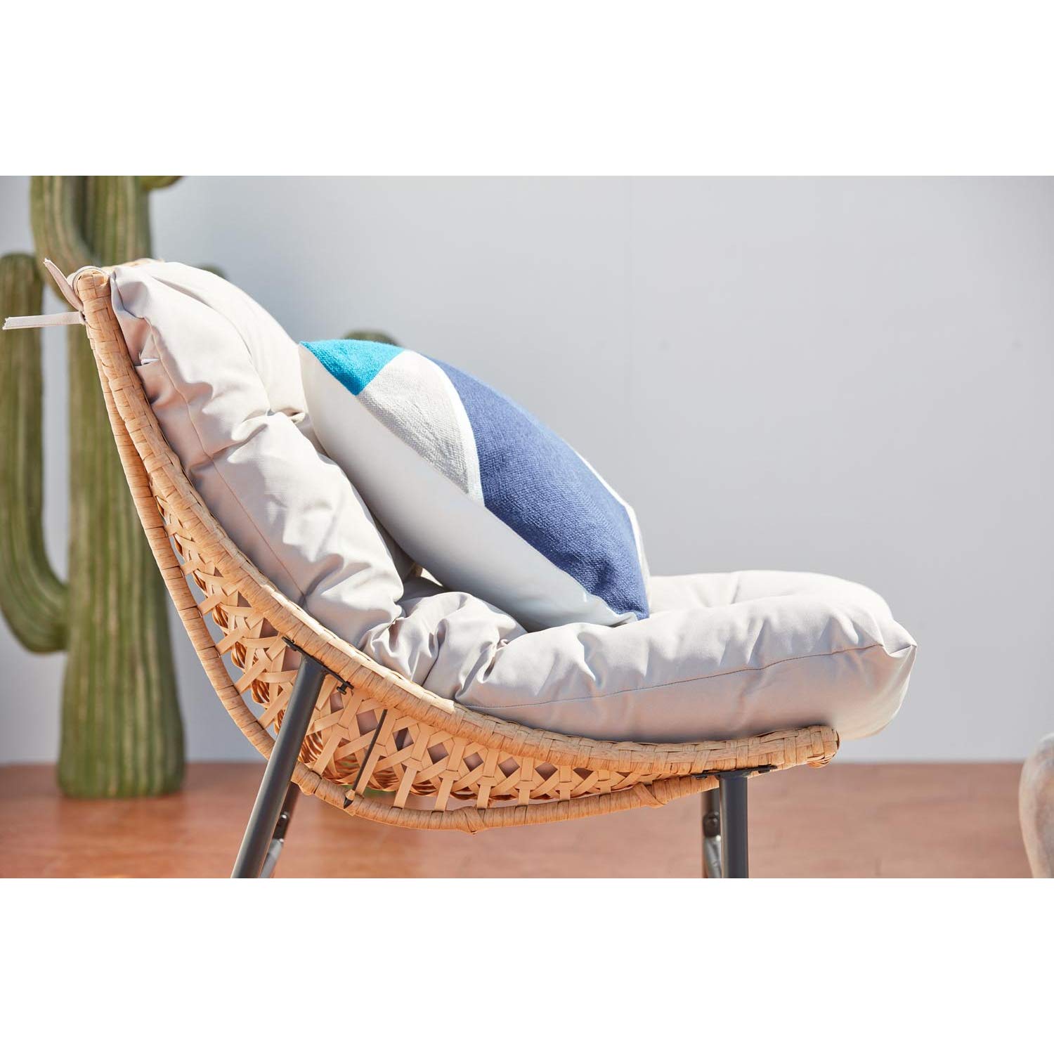 Salon De Jardin Bas 4 Places En Résine Rotin & Acier GUAHANA Concept Usine 6759be4a850c98b139340eff