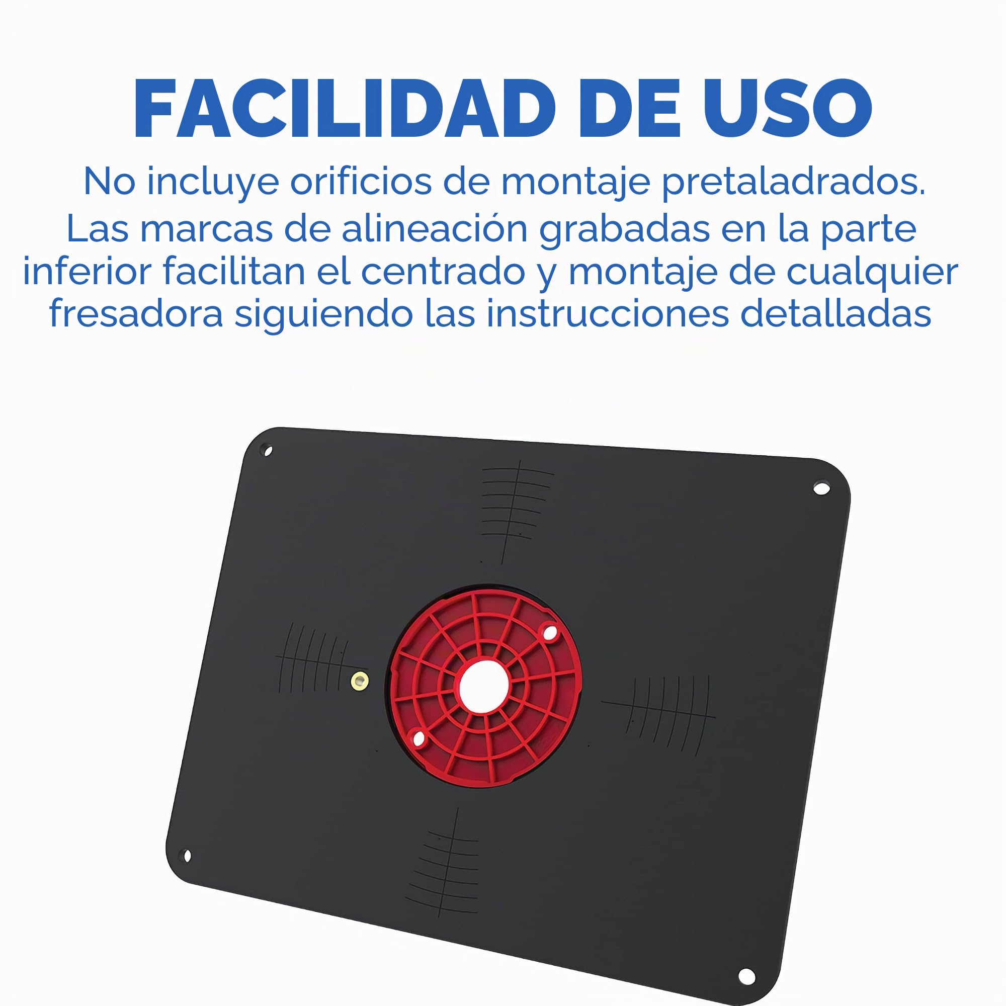 Kreg - Placa de inserción de mesa en blanco, para todos los enrutadores