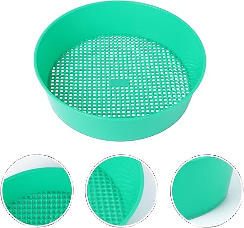 Miniatura 8 de YARDWE Herramienta de sembradora de herramientas de jardinería de bonsái de malla de tamiz de arena de malla de acertijo de jardín de plástico