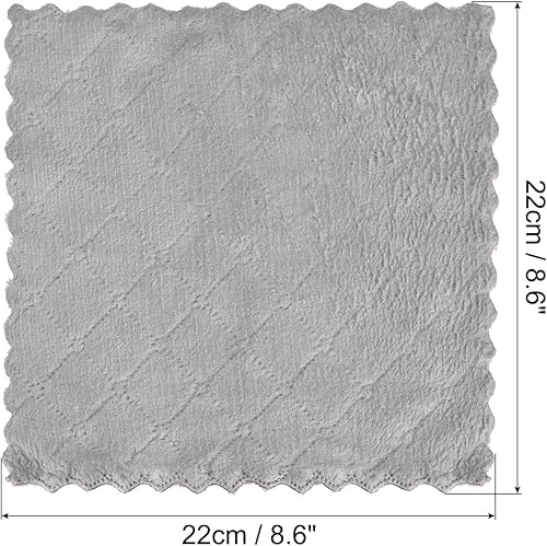 Miniatura 7 de uxcell 18 paños de cocina de secado rápido, paños de limpieza de terciopelo coral para limpiar vajilla, cocina, baño, ventana de automóvil, color