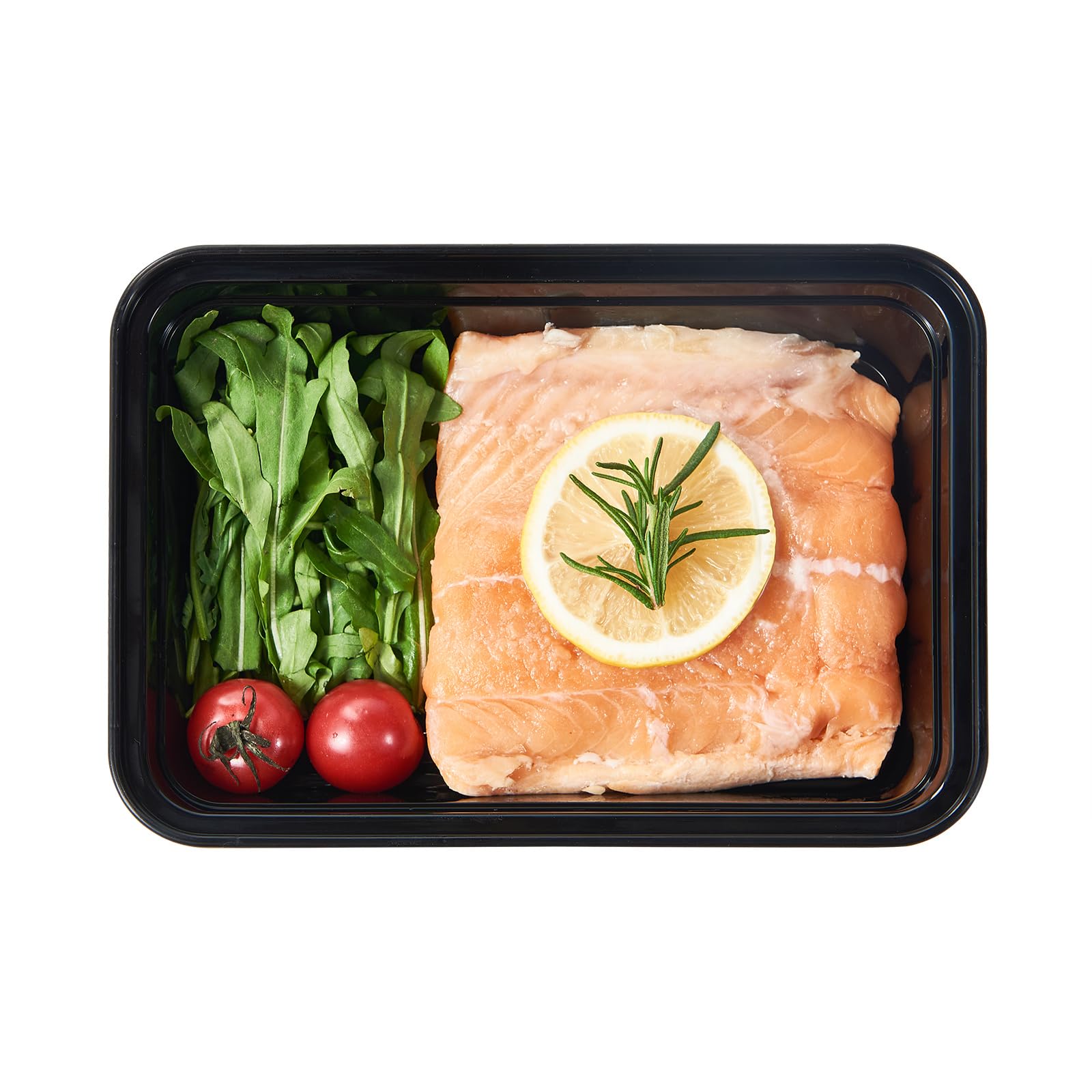 FULING Frischhaltedosen aus Kunststoff mit Deckel, 800 ml, 1 Fach, schwarz, rechteckig, wiederverwendbar, für unterwegs, BPA-frei, mikrowellengeeignet, gefriergeeignet, spülmaschinenfest, stapelbar,