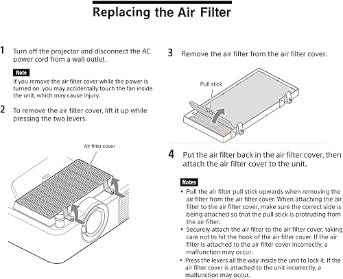 Miniatura 7 de Khotilong Filtro de repuesto para proyector SONY VPL-PHZ50, VPL-PHZ60.