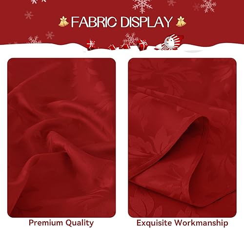 Miniatura 4 de Romanstile Jacquard Rectangle Tablecloth - Waterproof Damask Floral Pattern Decorative Table Cloths Heavy Weight Fabric Table Covers for