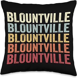 Blountville Tennessee Blountville TN Retro Vintage Text Throw Pillow