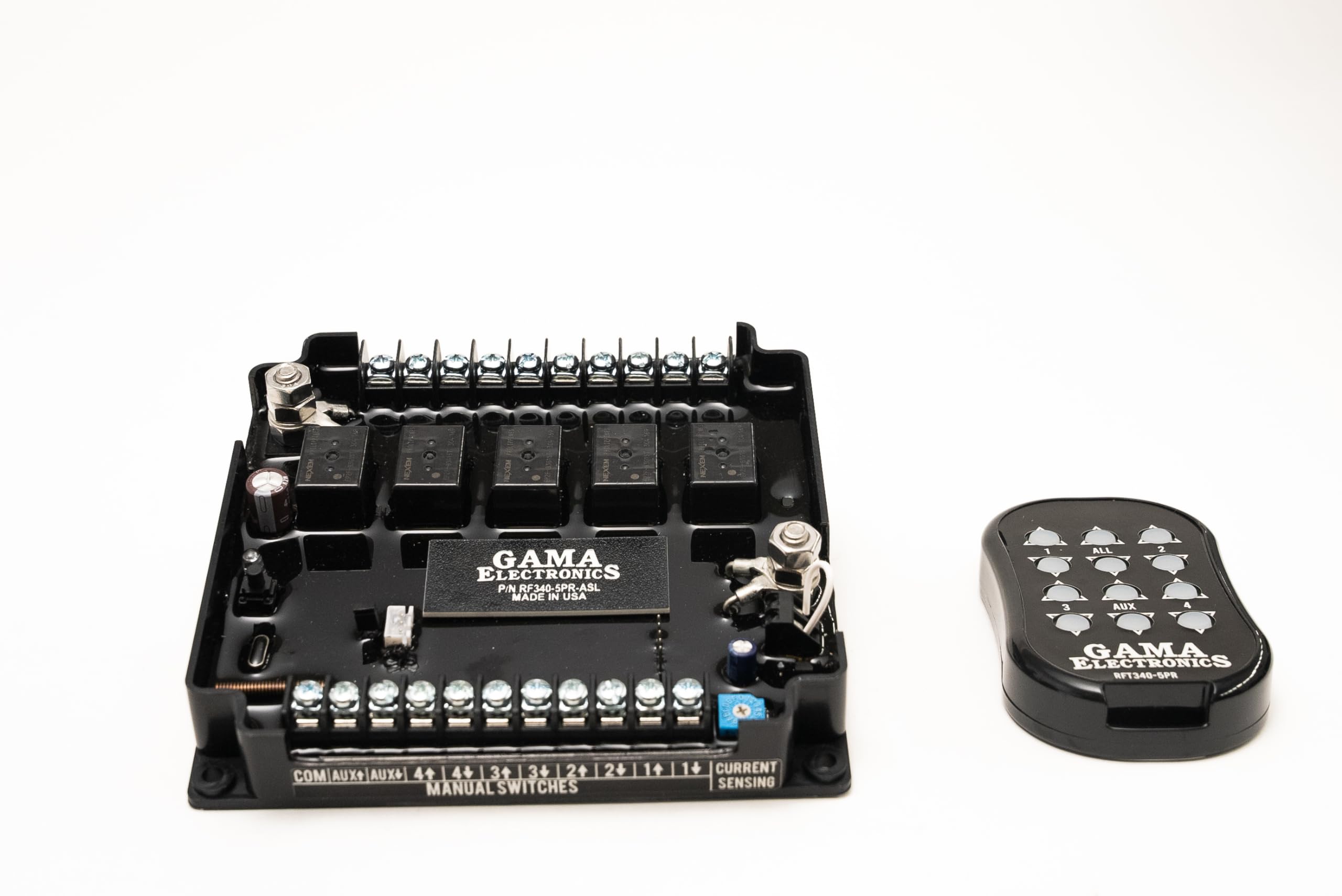 Axiliary Control Remote For LED Lights RF340-5PR-ASL Remote Control System - 12VDC 5-Motor ...