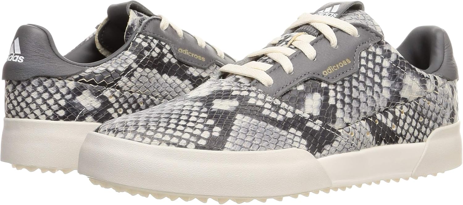 Adidas Golf Women's Adicross Retro Golf Shoes, Chalk White/Grey for/Footwear White, 23.0 cm