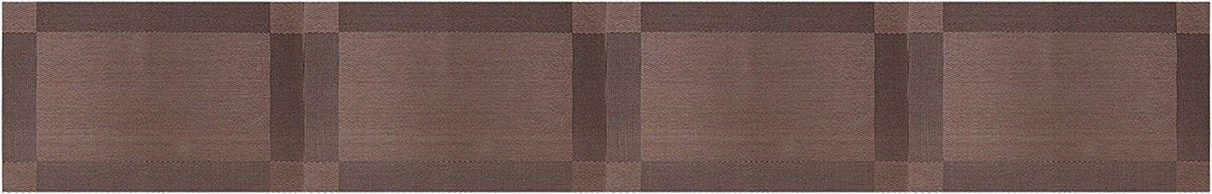 JIATO PVC Table Runner for Dining Table Washable Vinyl Table Runner Placemats (180 cm, Brown Table Runner)