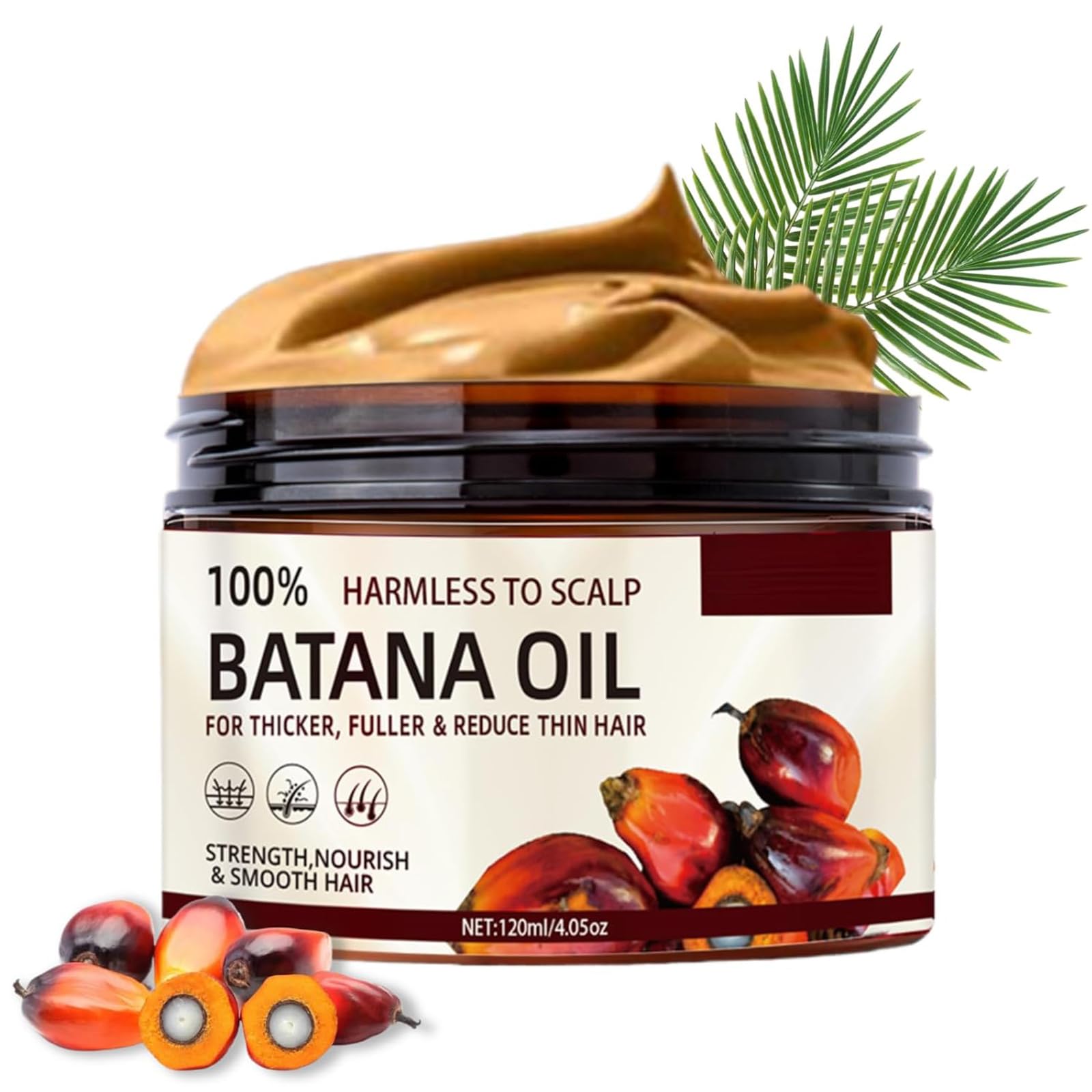 100% Raw Batana Oil for Hair Growth,Natural Raw ＆ Pure Unrefined Batana Oi