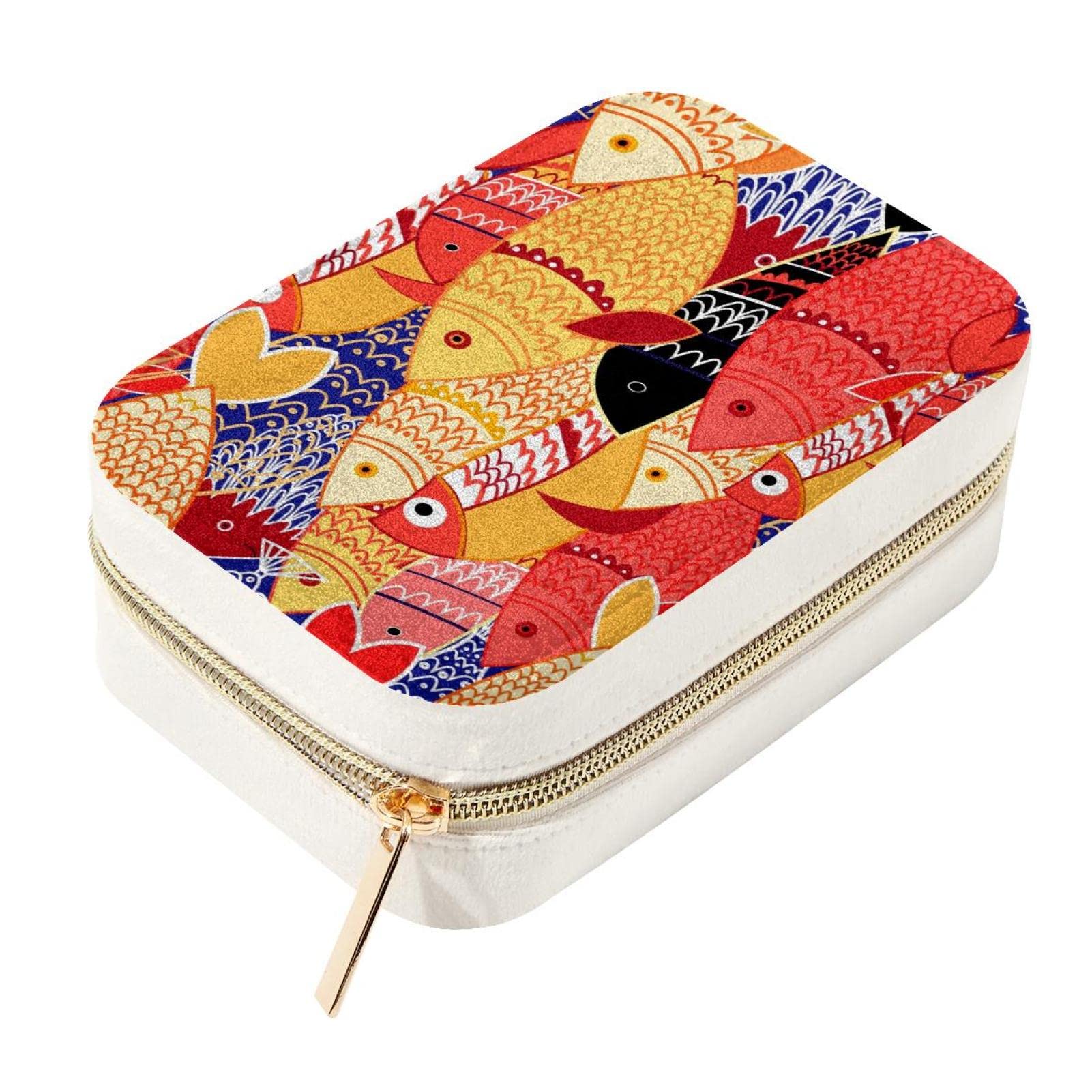 Organisateur de bijoux voyage poisson koï bleu pour escapades et vacances