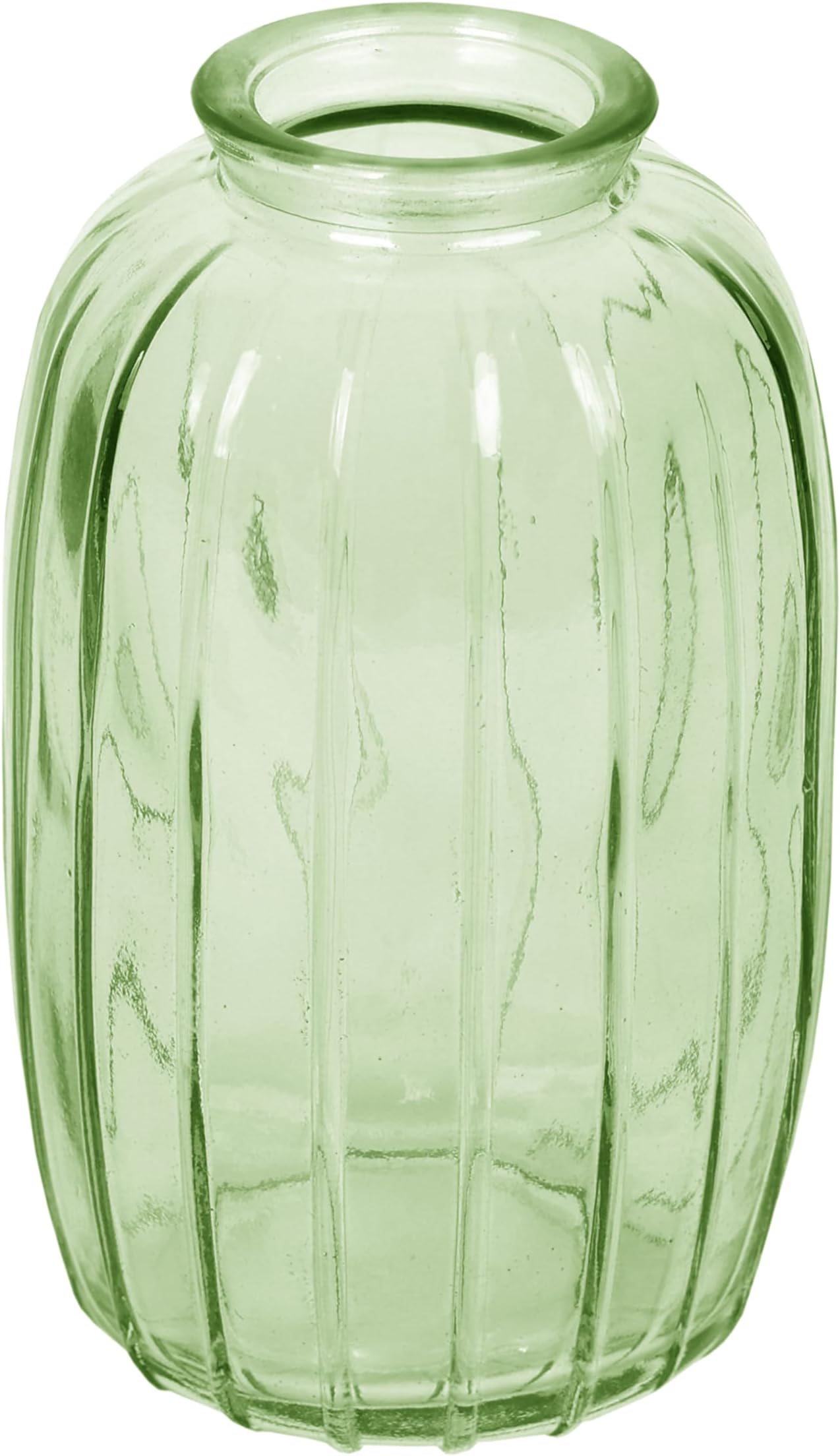 Green Glass Bud Vase for Flowers, Stylish Single stem Elegant Wedding Table Centrepiece Decorations Window sill Decor, Garden Parties, Summer Dining, Mantle Styling, and Gifting 12cm