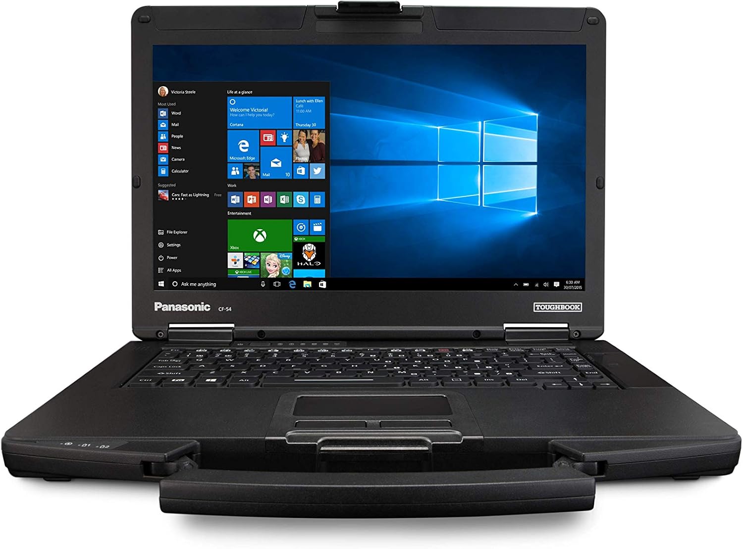 Panasonic Toughbook CF-54, Intel Core i5‑5300U 2.30GHz, 14" 1920 x 1080 FHD, Touchscreen, 8 GB, 256GB SSD, Wi-Fi, Bluetooth, 4G LTE Multi Carrier, GPS, Serial, VGA, TPM 1.2, Win 10 pro (Renewed)