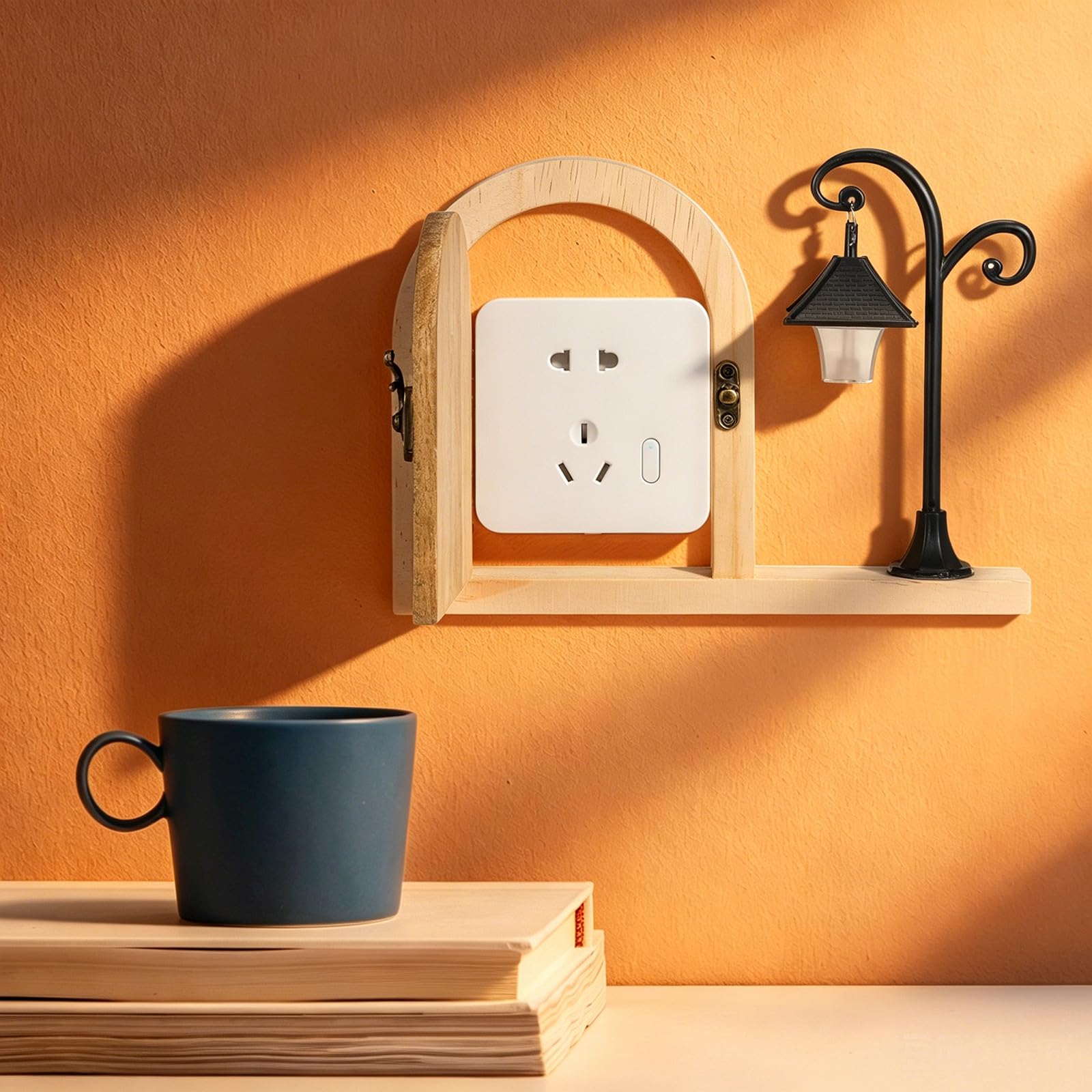 DECHOUS Plaque de protection pour porte de fée en bois avec veilleuse, protection contre les bébés, pour décoration de maison et de chambre d'enfant