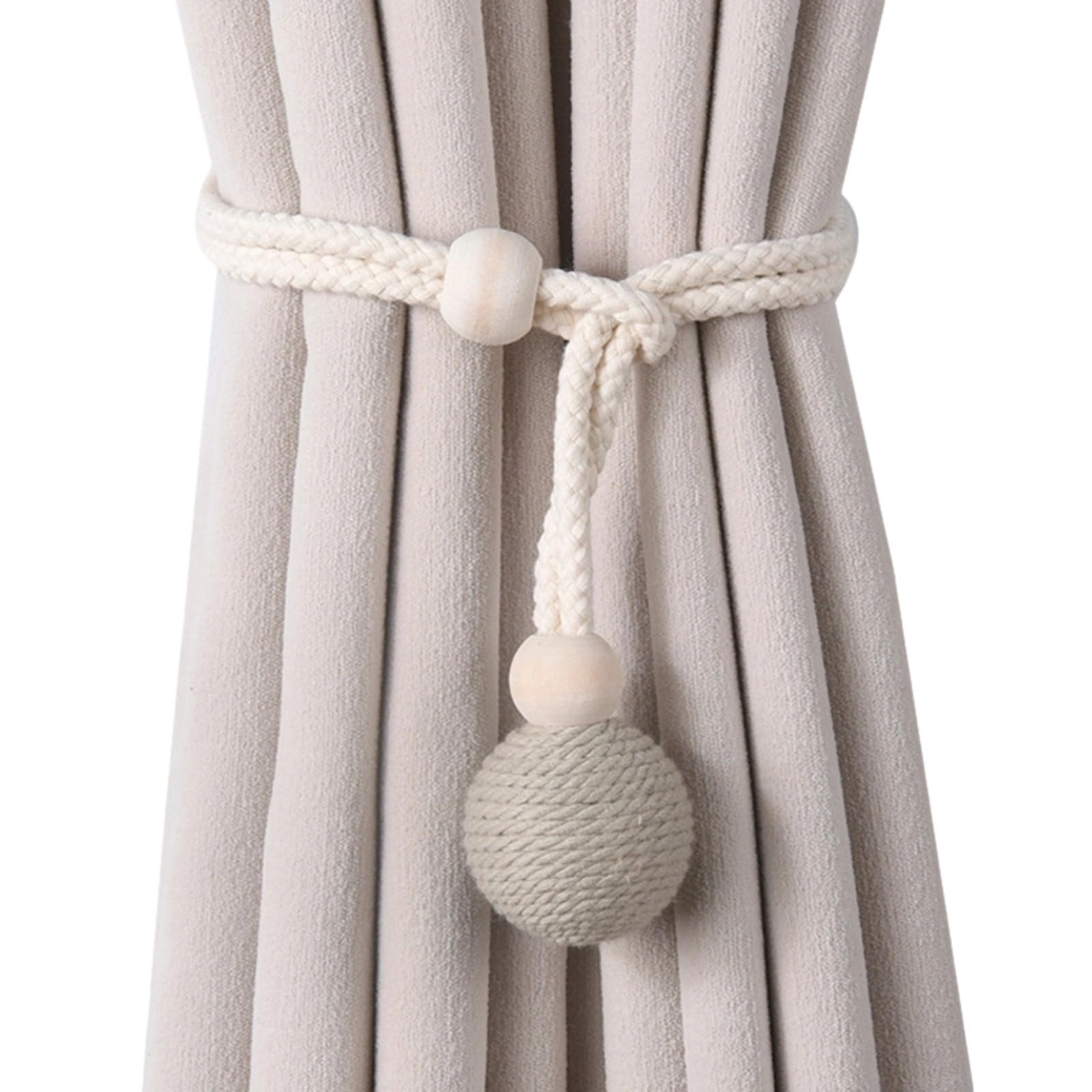 PANGBOER Hand Woven Curtain Tiebacks Decorative Tie Backs Holdbacks Holders Cord for Home Offices Window Drapery Braided Tiebacks for Drapes