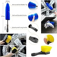 Vista 5 de Jaronx - Cepillo de lavado de autos de 62" con mango largo, kit de limpieza para automóviles, cepillo de limpieza de autos de microfibra