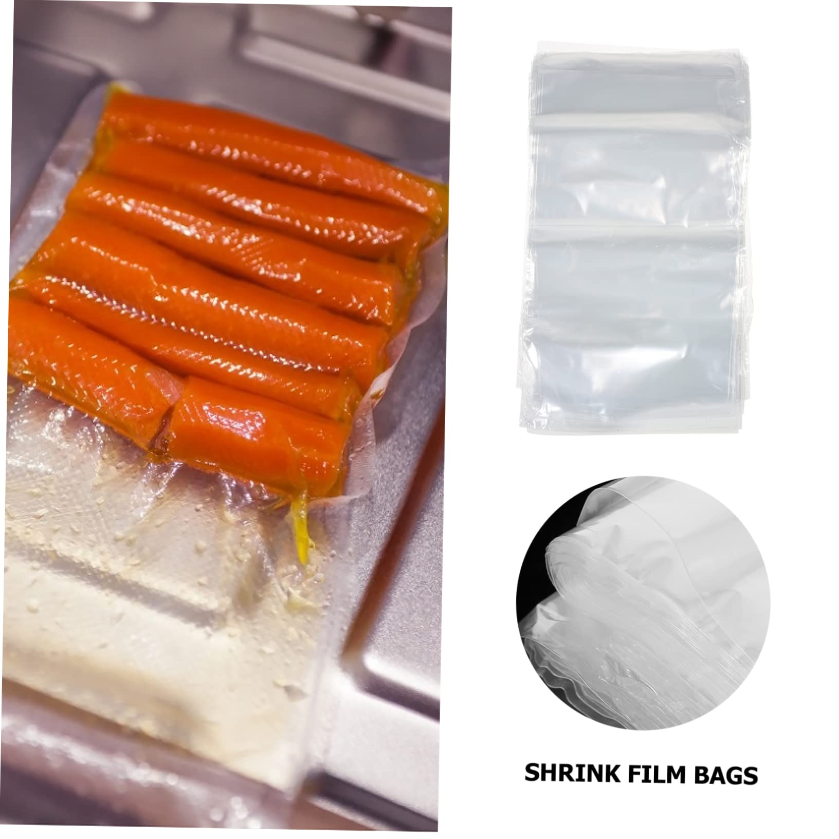 CIYODO Heat Shrink Film Bags 200pcs Pof Shrink Wrap Bags for Sealing and Easy to Use