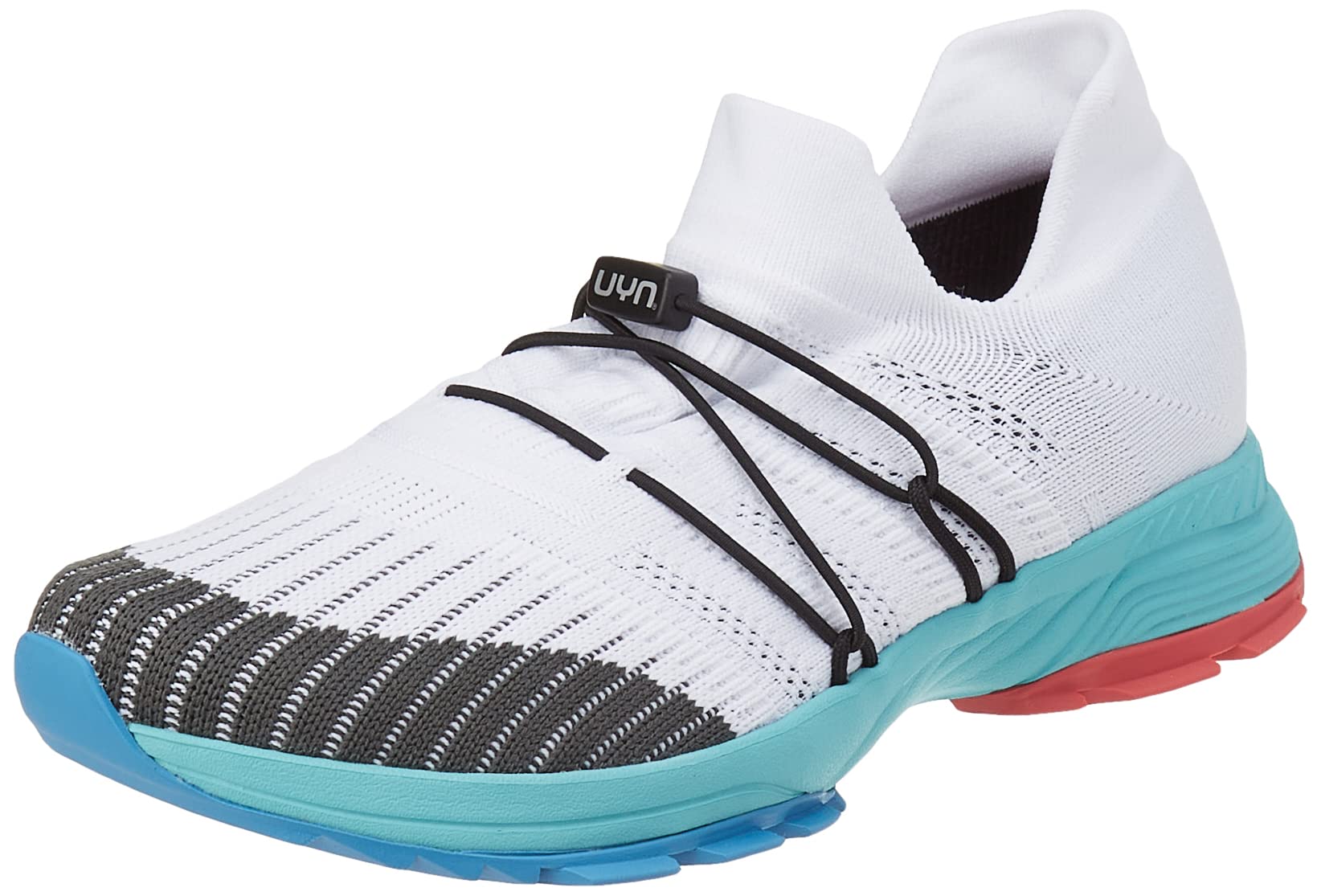 UYN Y100180 Free Flow Tune Xc Turquoise Sole Sneaker Female White/Grey UK 7