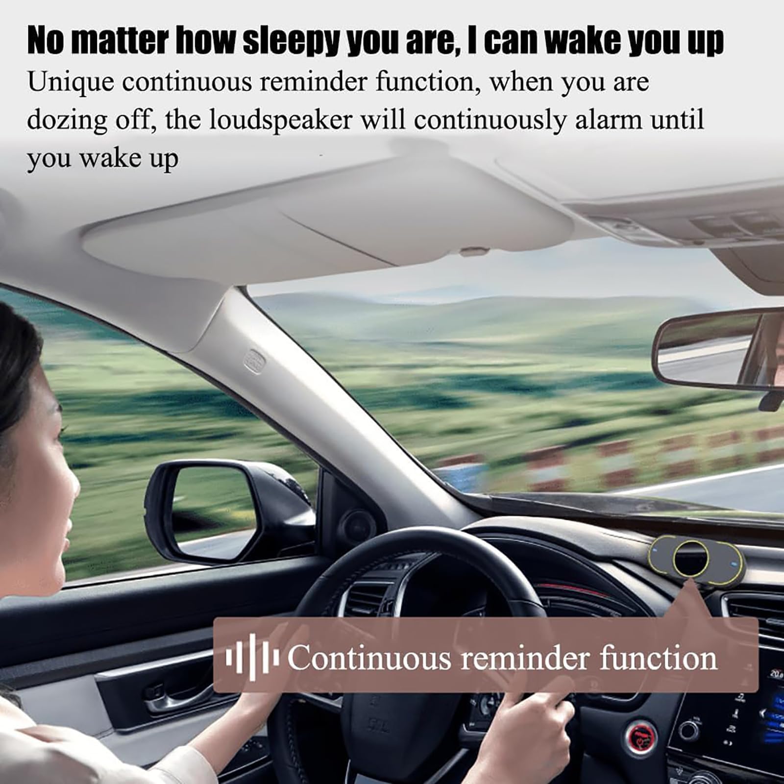 Dispositivo di allerta per affaticamento del Guidatore, Monitor Anti-Sonno, Cattura Informazioni sul Viso in Tempo Reale, per Viaggi a Lunga Distanza.