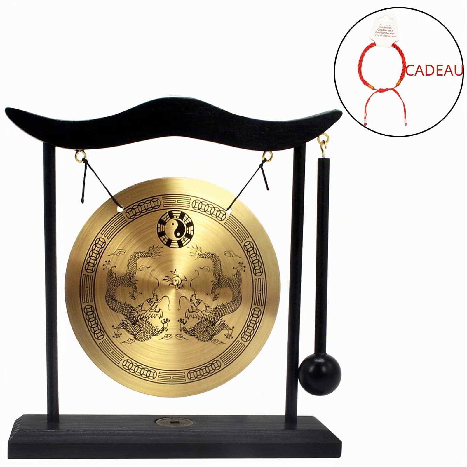 Feng Shui Zen Gong Meditation Gong für Schreibtisch Orientalische buddhistische Home Office Dekor