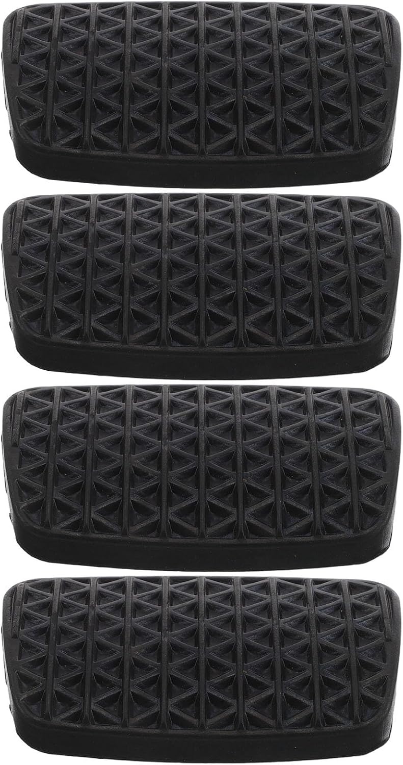 4pcs Rubber Brake Pedal Cover for Car Pedals, Black Grip Pads