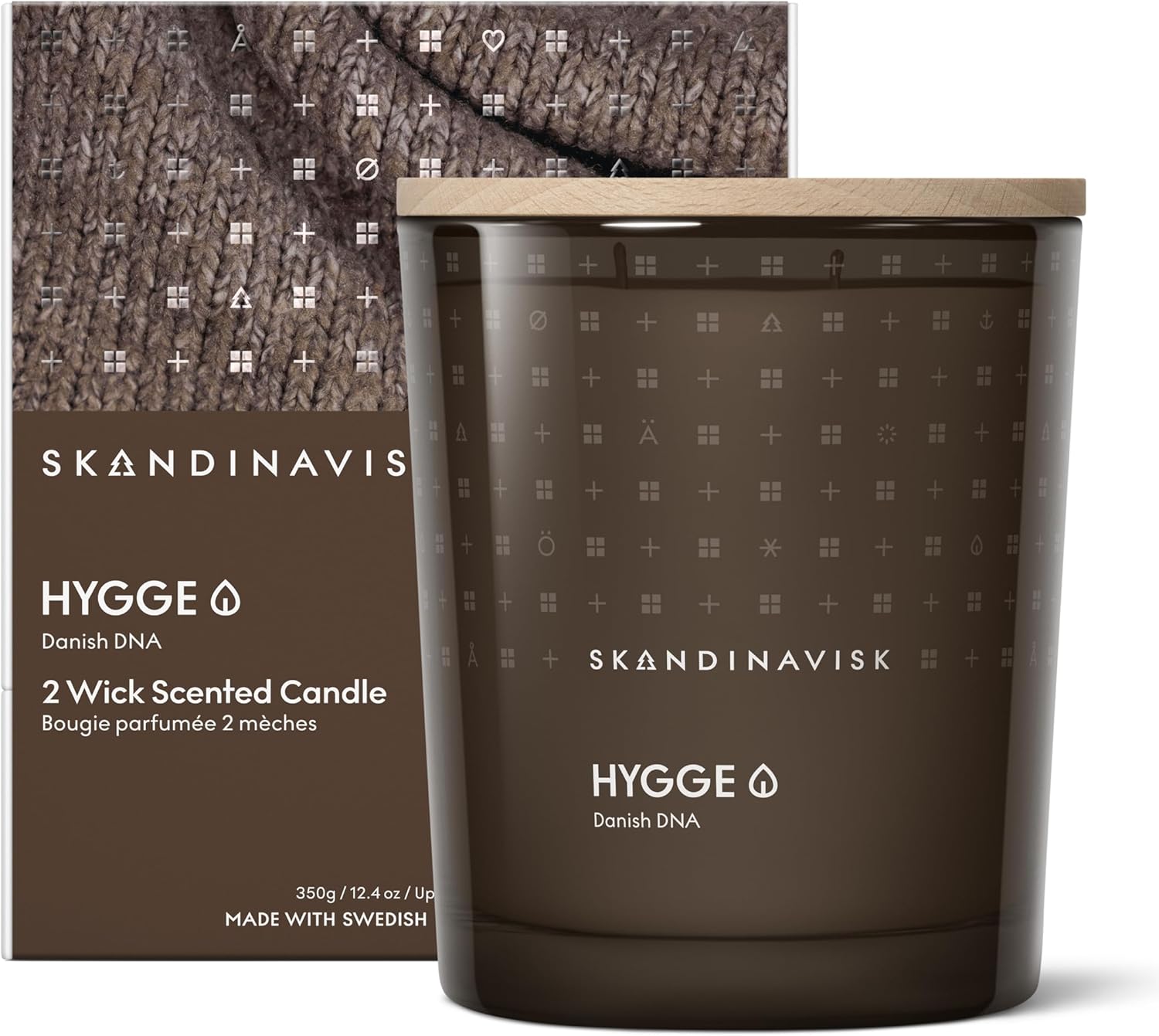Skandinavisk Hygge 'Cosiness' Scented Candle, Special Edition, Scent Notes: Black Tea and Mint Leaves, Dried Apples and Baked Cinnamon, Vegan Formula, 12.3 oz.