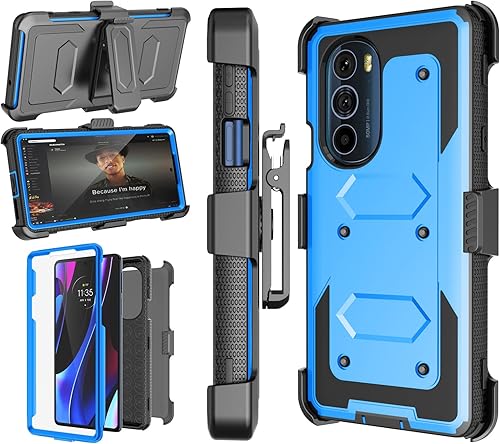 Miniatura 8 de Njjex Funda para Moto Edge Plus 2022, para Motorola Edge+ 5G UW 2022Edge 30 ProEdge X30, Nbeck Protector de pantalla integrado de alta resistencia,