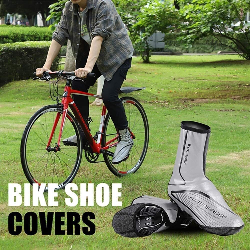 Pokrowce na buty rowerowe, wodoodporne, wiatroszczelne, lekkie pokrowce na buty rowerowe, wodoodporne, odblaskowe kalosze rowerowe, wiatroszczelne, odporne na rozpylanie buty dla mężczyzn kobiet aktywności na świeżym powietrzu (rozmiar: XL)