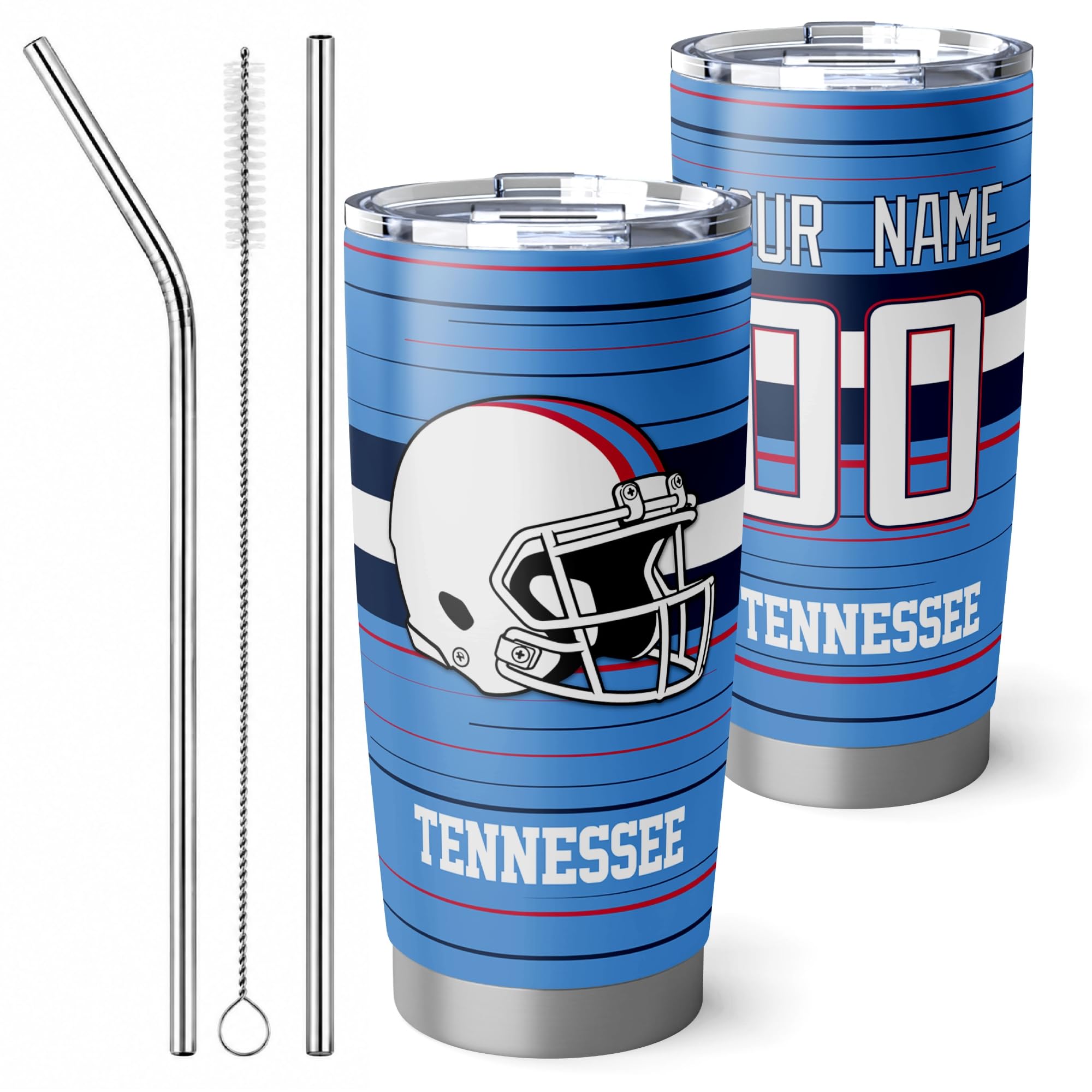 Tennessee Tumbler 20oz Travel Mug Gifts Custom Name Number