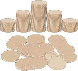 QUARKZMAN 200 Stücke Plastik Poker Chips 1 5 Zoll Lernzähler Rechenchips Markierungsscheiben Undurchsichtige Spielmarken Für Spiele Mathe Zählen Khaki