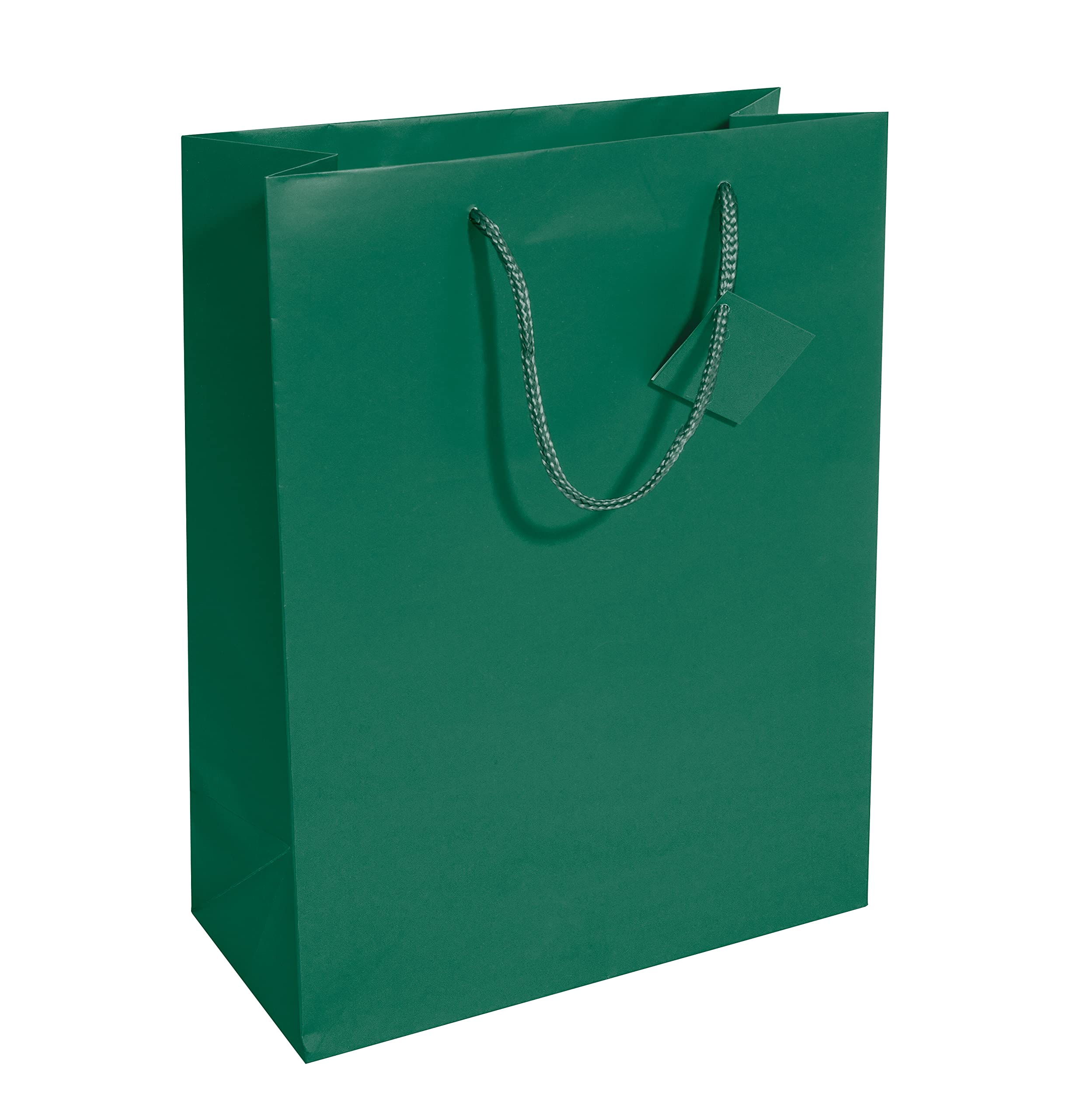 SIGEL GT500/5 duże papierowe torebki na prezenty - opalowa zieleń matowa - 33 x 26 cm - zestaw 5 sztuk