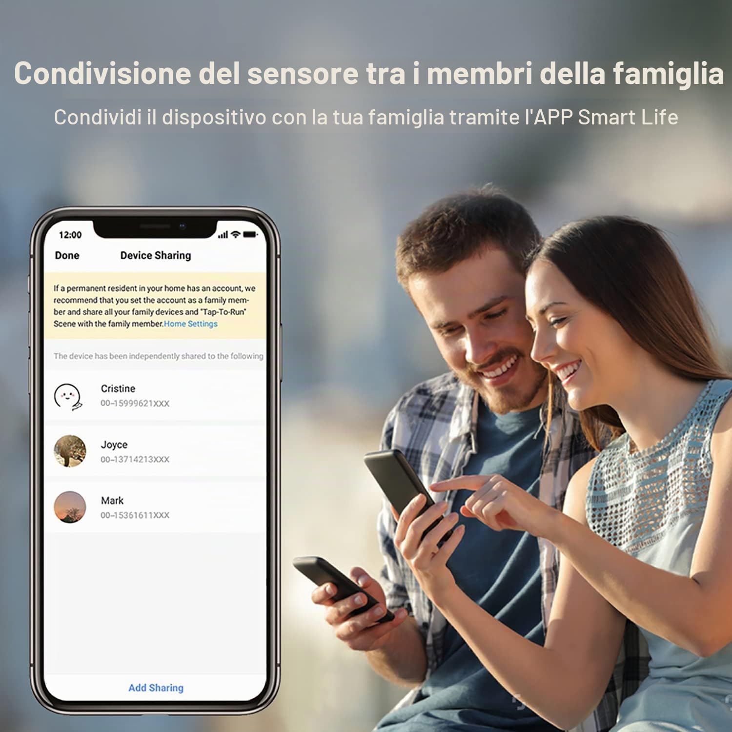 Sensore WiFi per porte e finestre: rilevatori intelligenti, notifiche app, sicurezza domestica compatibile con Alexa e Google