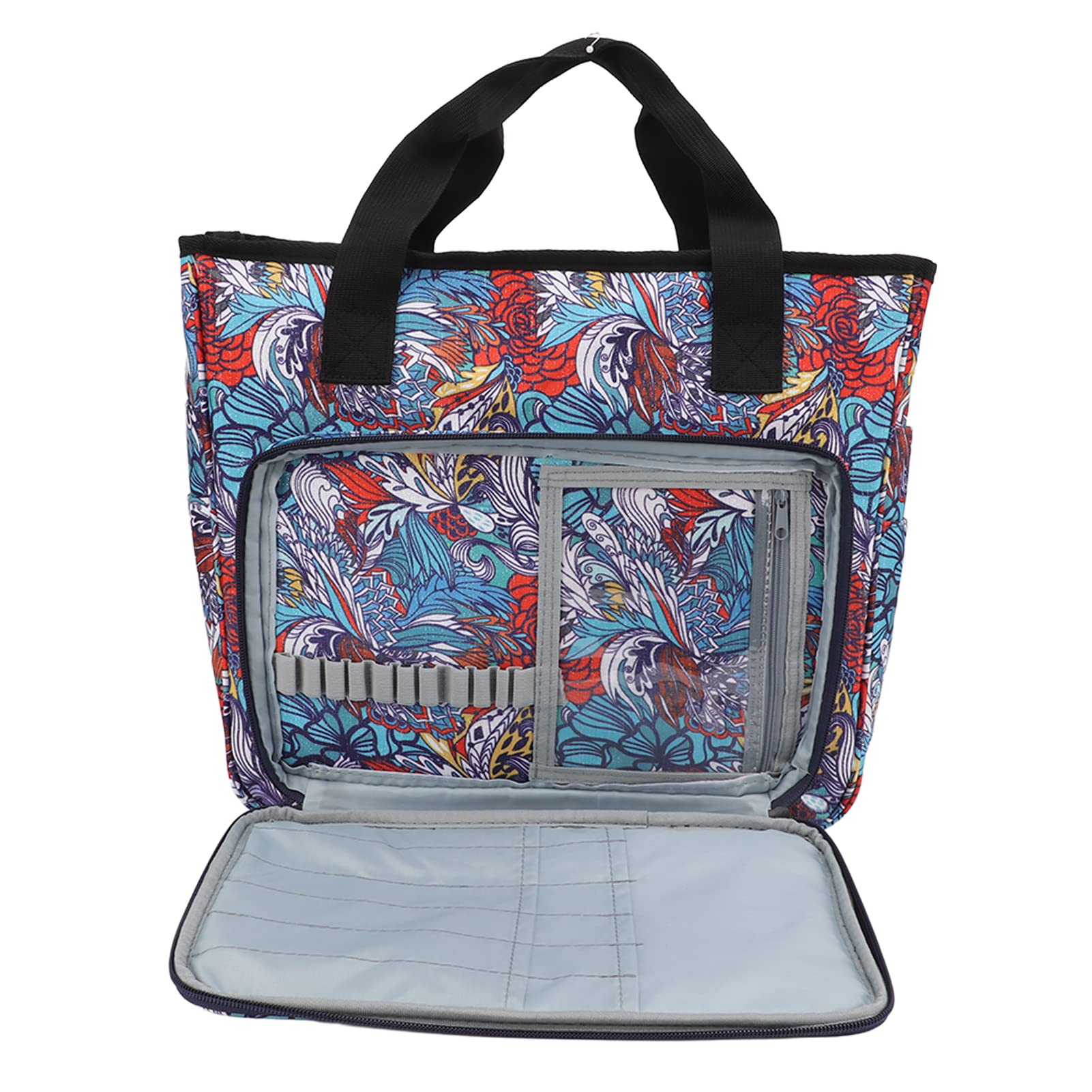 Bolsa para Tejer, Tela Oxford, Almacenamiento de Hilo Impermeable, Duradero y Liviano, Bolsa de Ganchillo Duradera, Exquisita y Portátil de Gran Capacidad, para Ganchos de Ganchillo(Rojo)