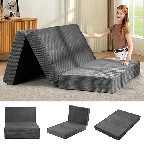 6-Inch Tri-Fold Mattress Full Size - Foldable Futon Sofa Bed