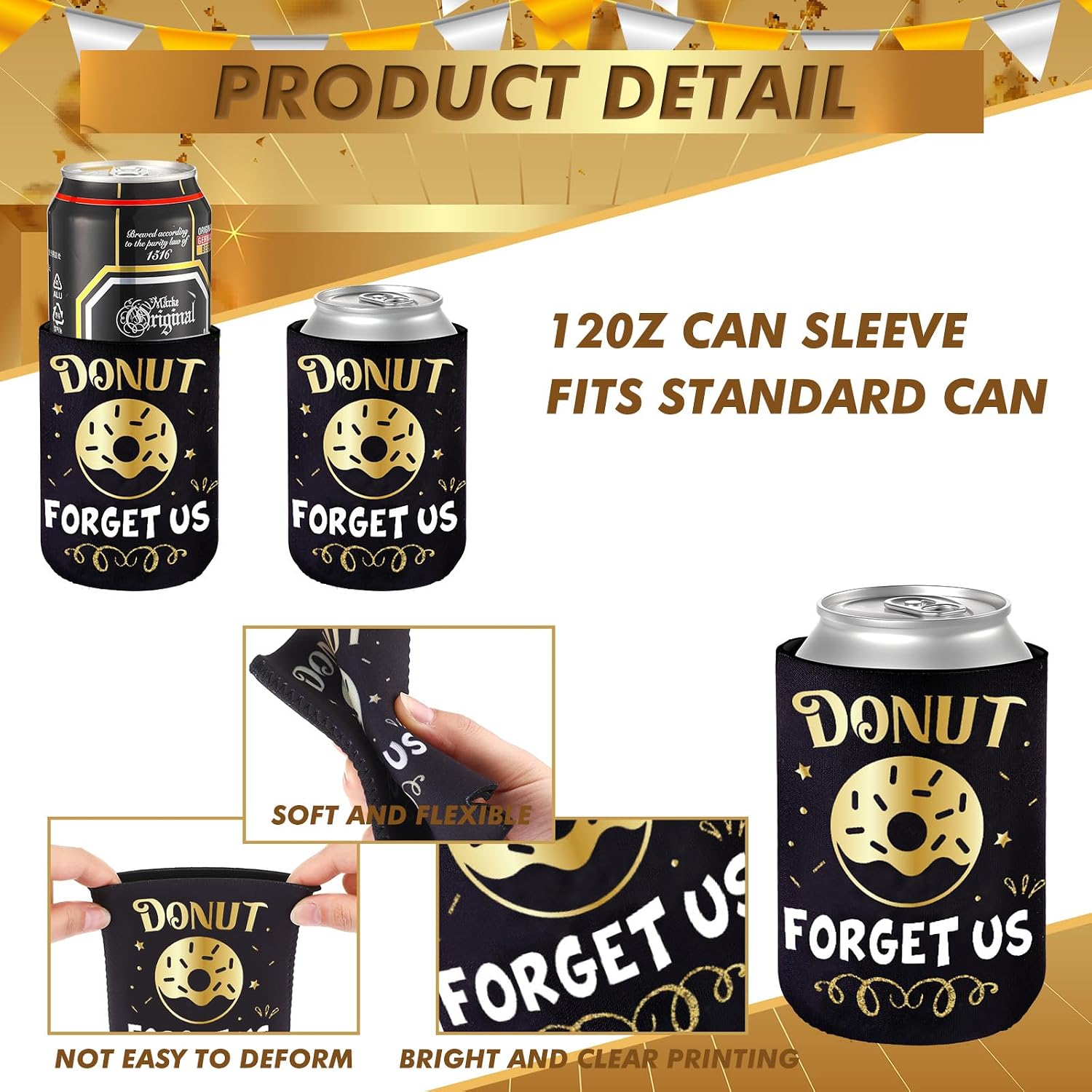 24 Pcs Funny Going Away Can Cooler Sleeves Bulk 12 oz Graduation Gift Can Covers for Going Away Goodbye Farewell Retirement Leaving Themed Party Decorations Gifts for Men Coworker Friends image 3